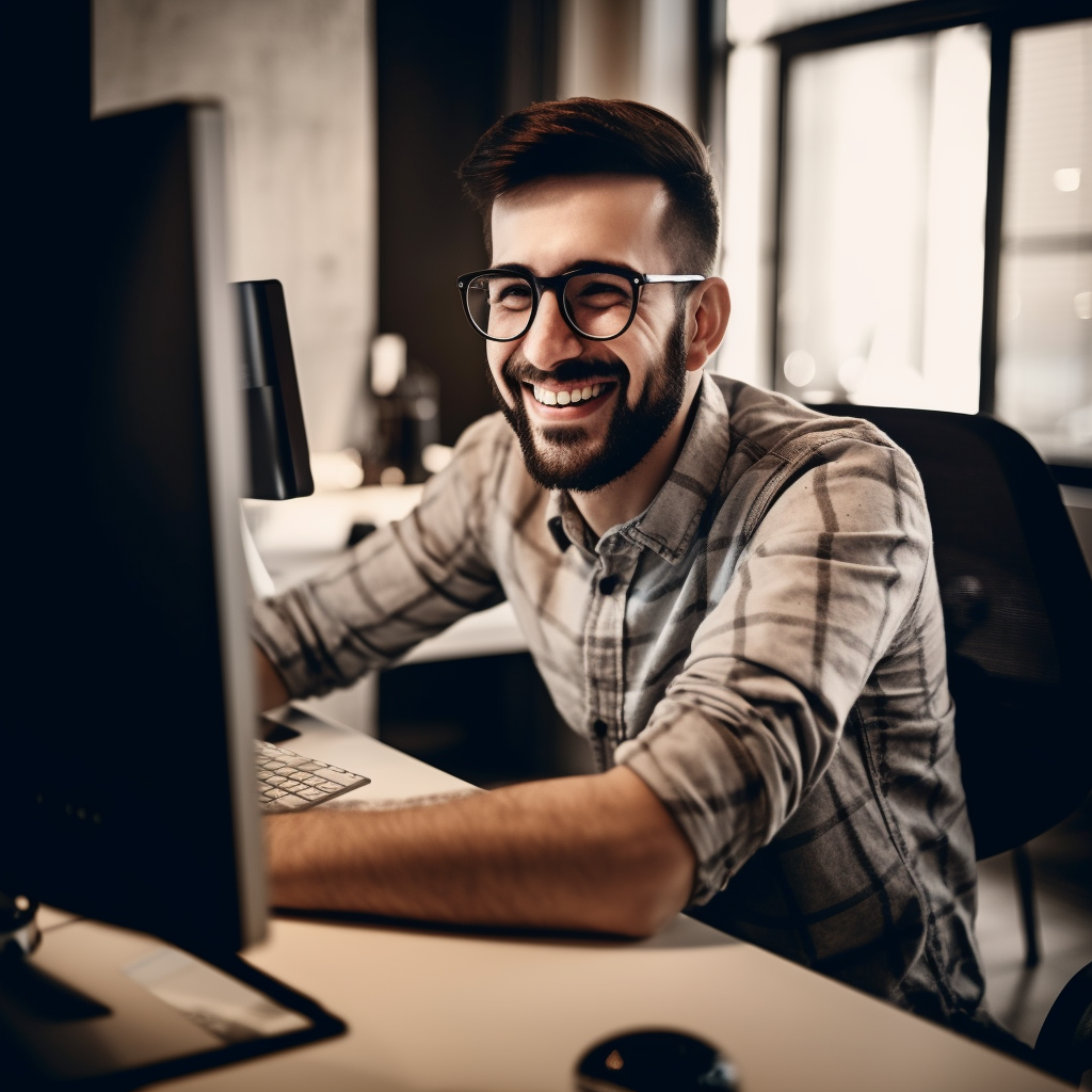 Person at a desk